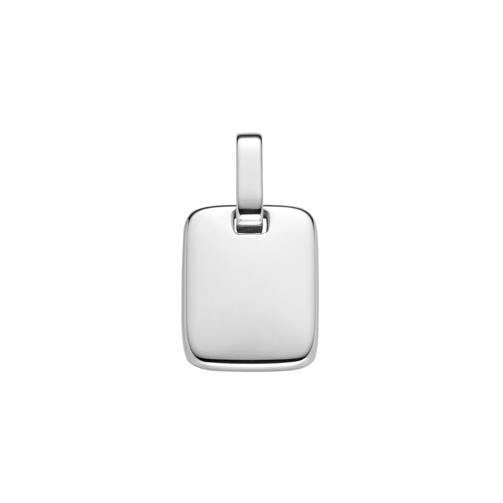 Engravable Plate Pendant Silber