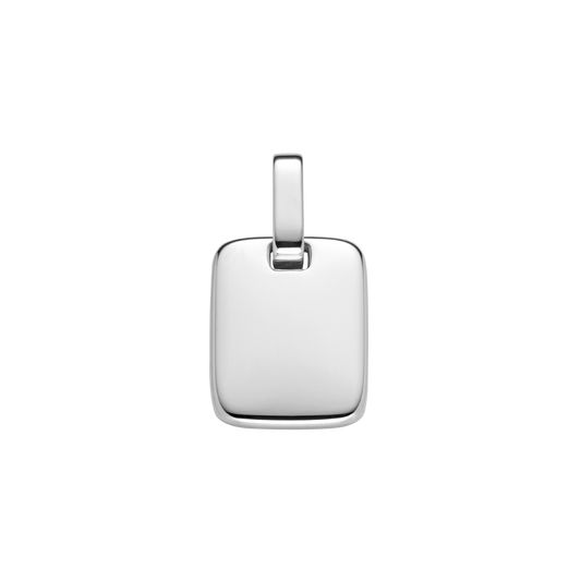 Engravable Plate Pendant Silber