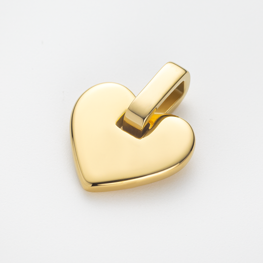 Set Engravable Heart Pendant und Halskette Gold