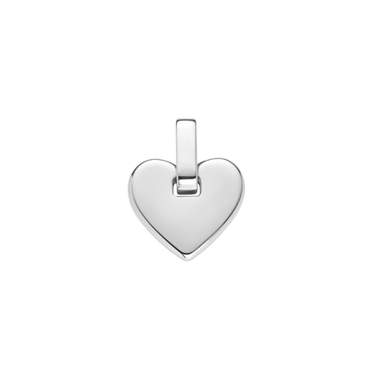 Set Engravable Heart Pendant und Halskette Silber