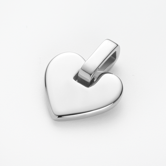 Engravable Heart Pendant Silber