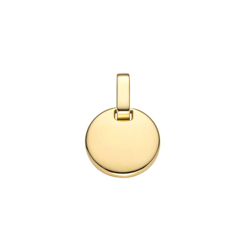 Engravable Round Pendant Or