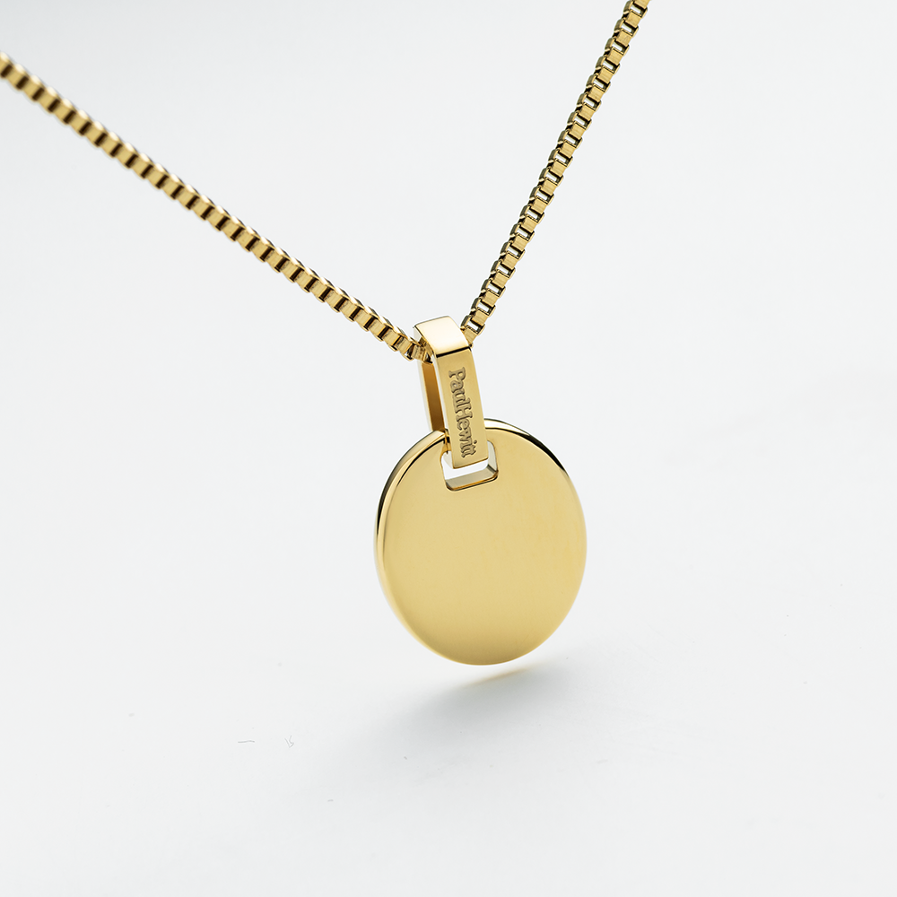 Set Oval Pendant und Halskette Gold