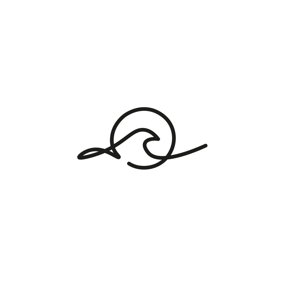Wave & Moon Tattoo