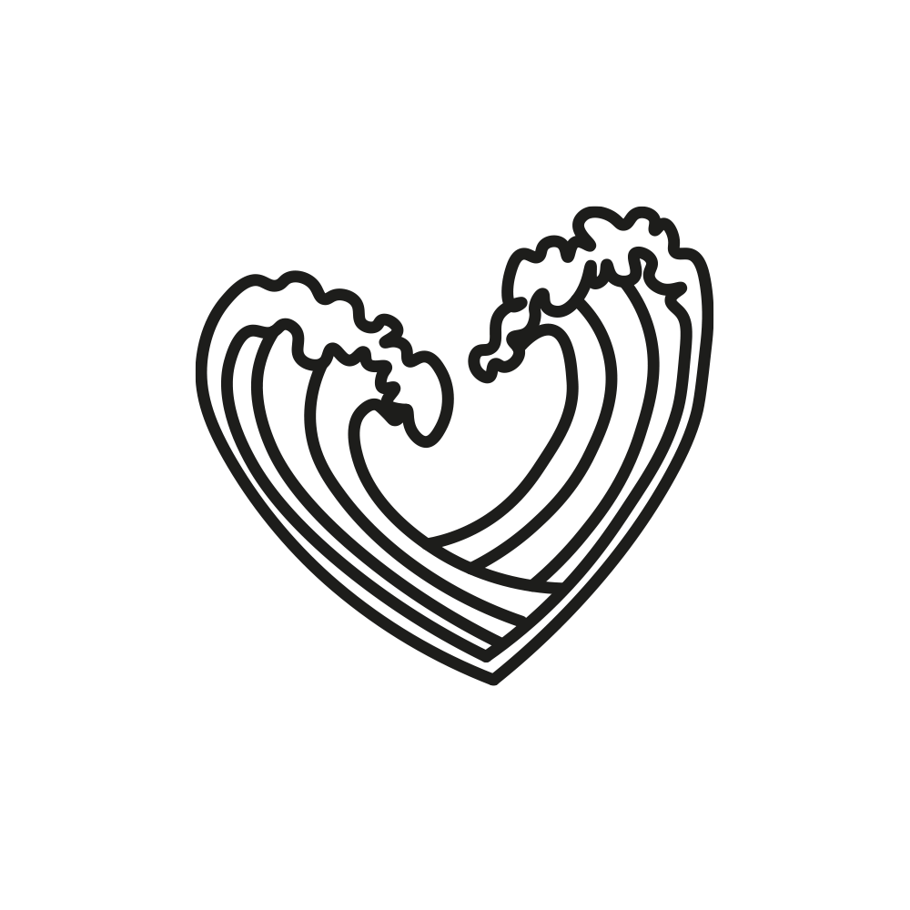 Heart Wave Tattoo M