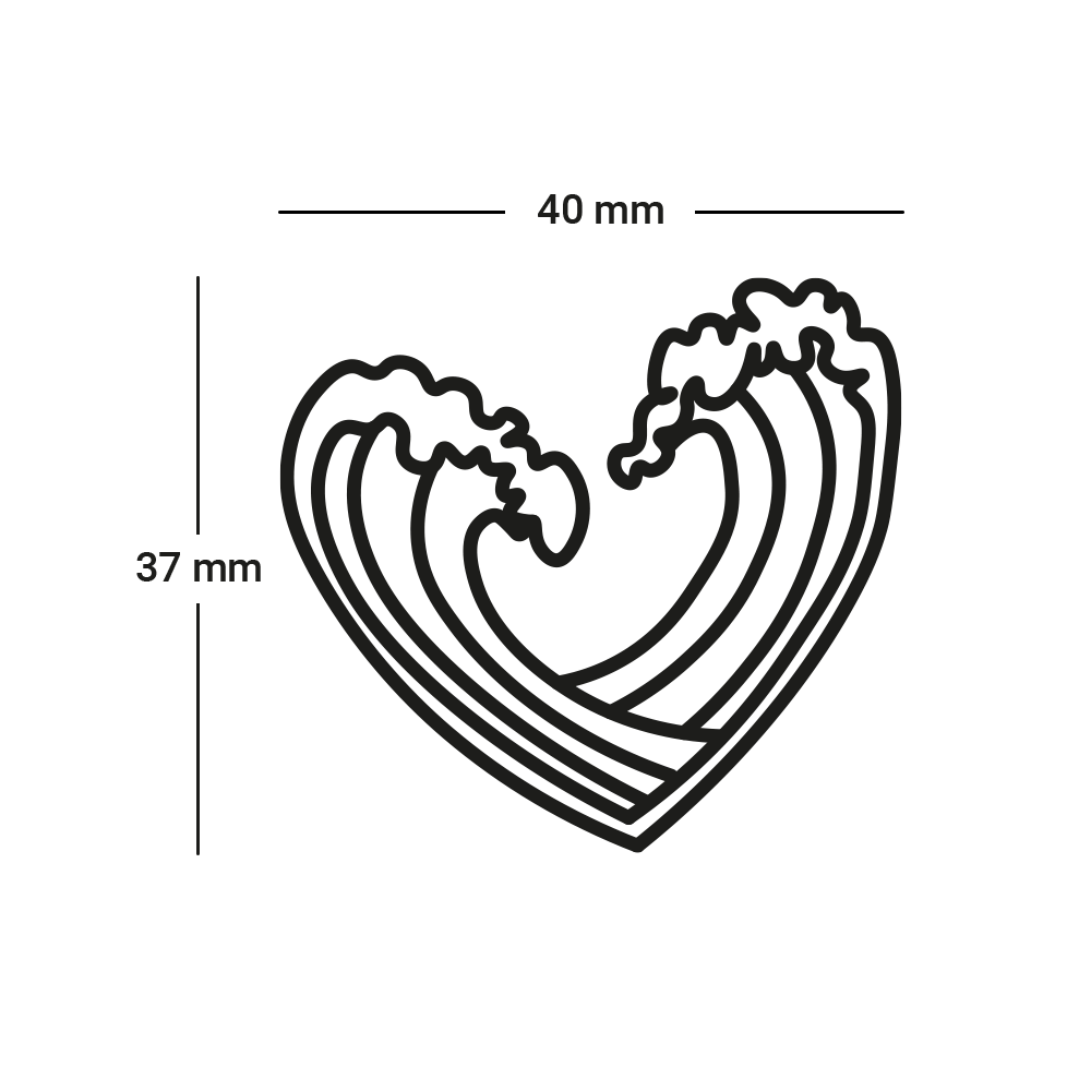 Heart Wave Tattoo M