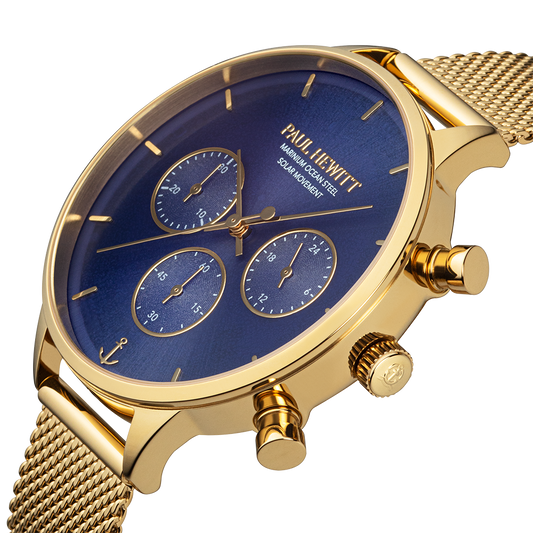 Oceanpulse watch gold blue
