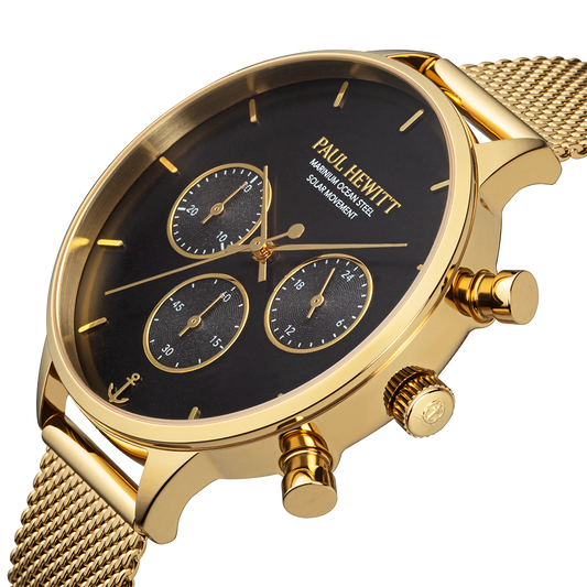Oceanpulse watch gold black