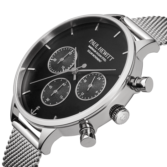 Oceanpulse watch silver black