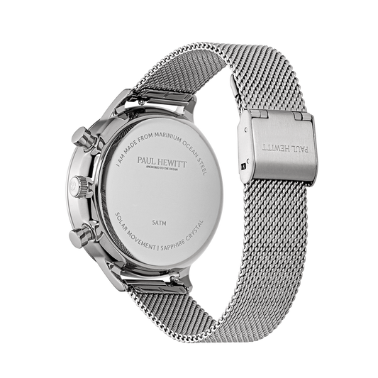 Oceanpulse Uhr Silber Schwarz