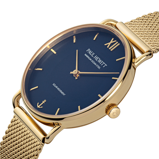 Sailor 33 mm watch gold blue