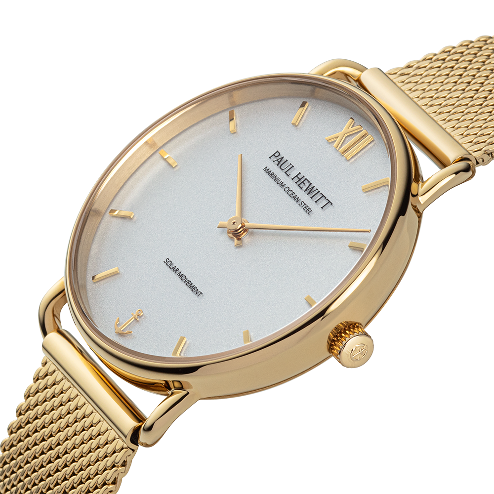 Sailor 33 mm Uhr Gold Weiß