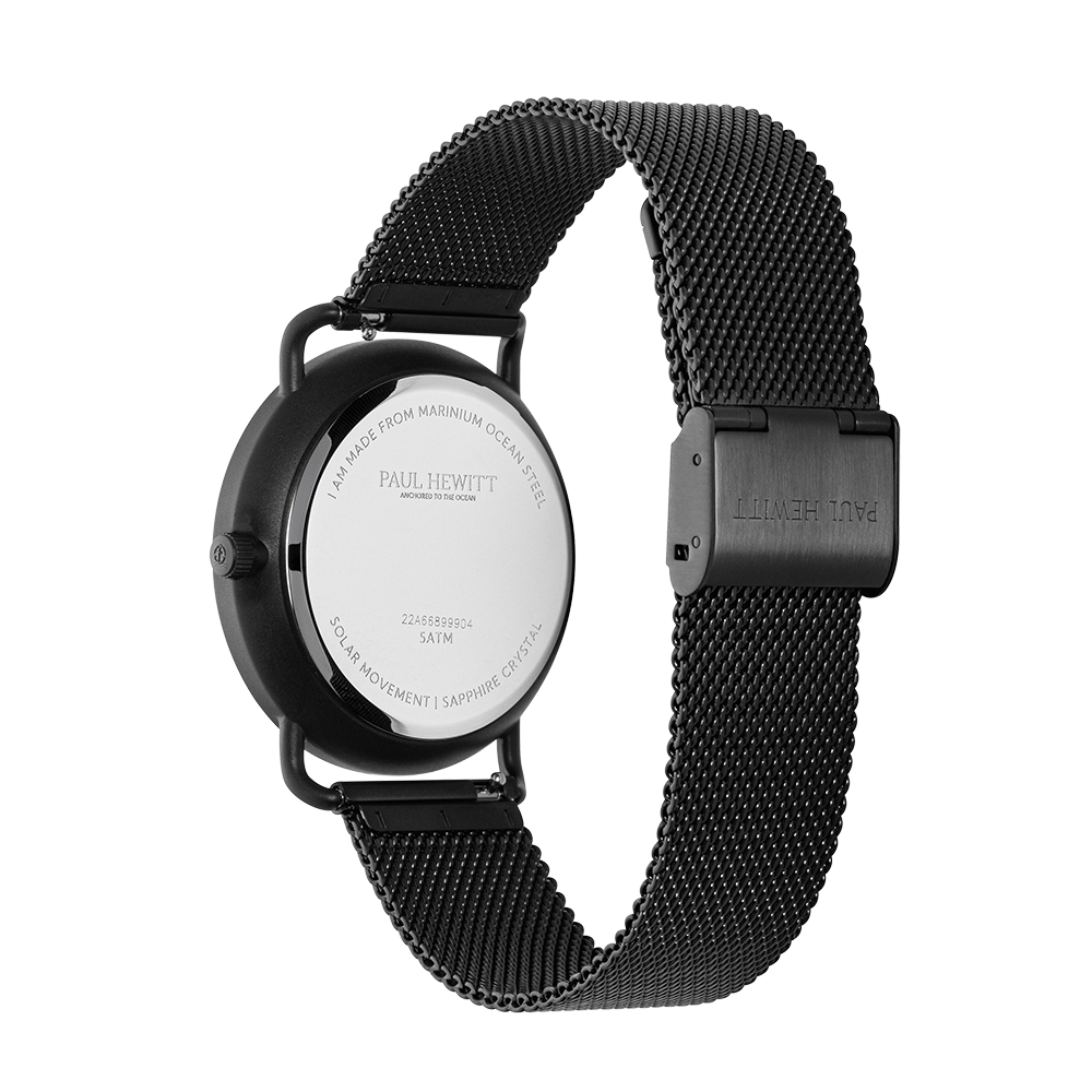 Sailor 39 mm Uhr Schwarz Weiß