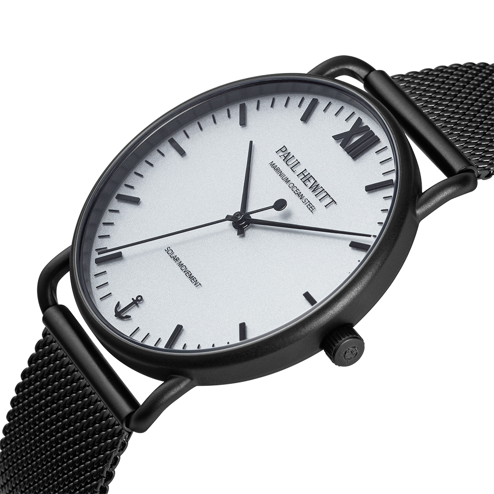 Sailor 39 mm Uhr Schwarz Weiß