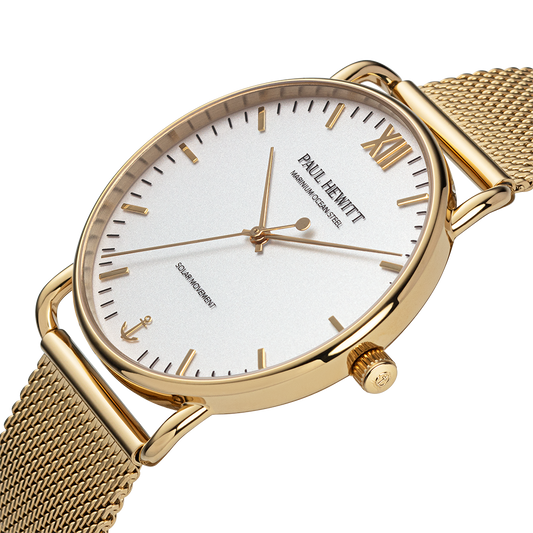 Sailor 39 mm watch gold white