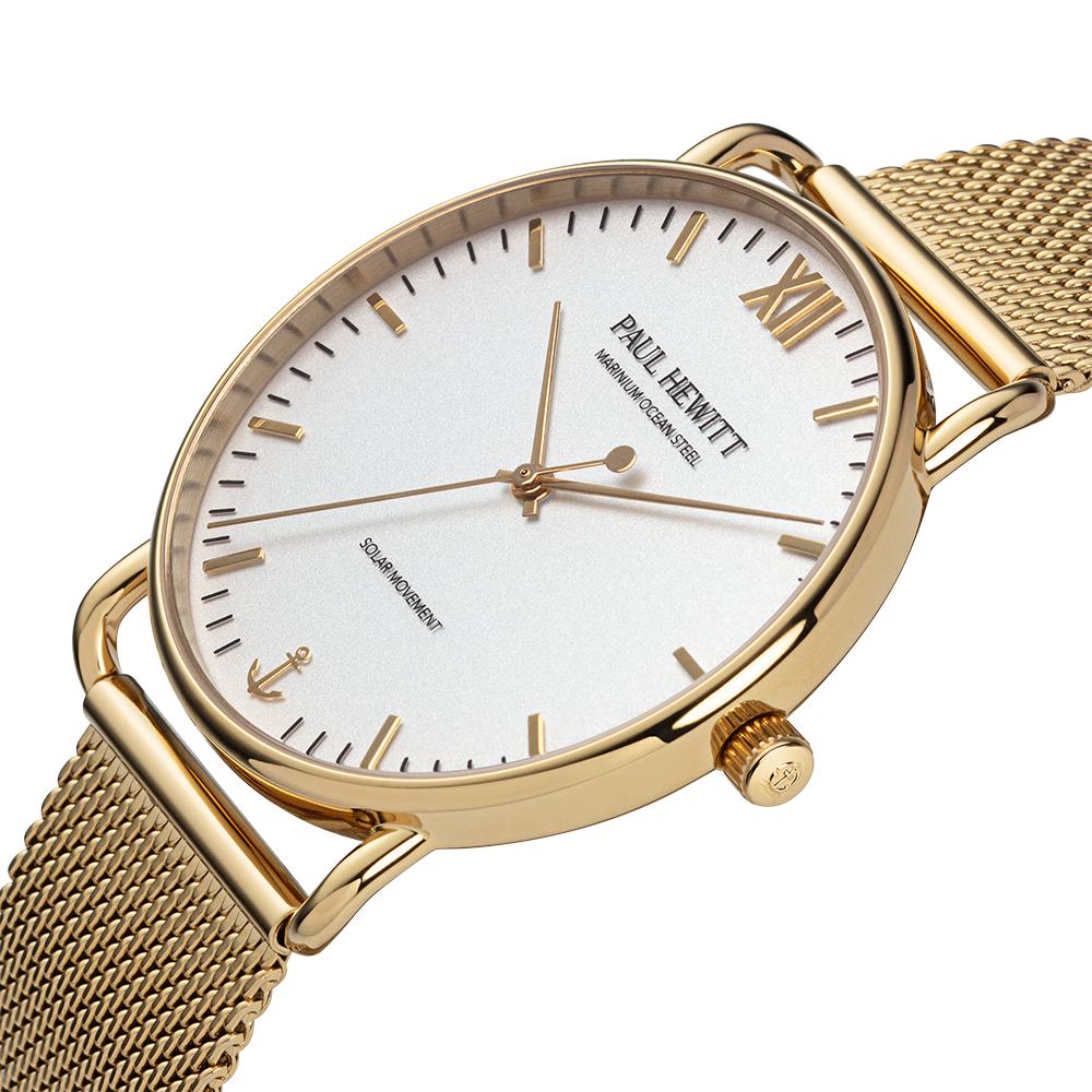 Sailor 39 mm Uhr Gold Weiß