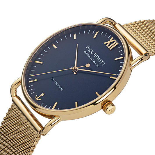 Sailor 39 mm watch gold blue