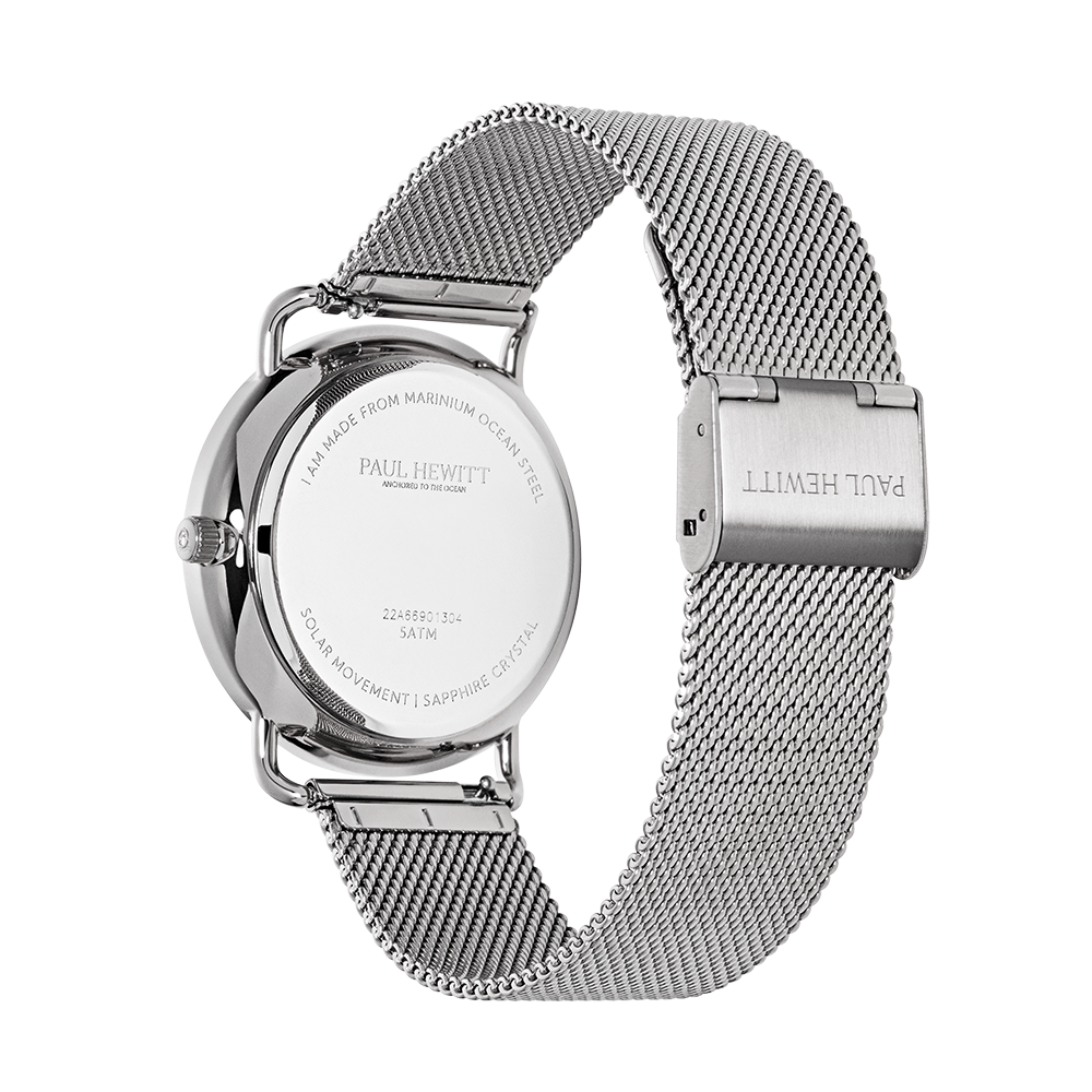 Sailor 39 mm Uhr Silber Weiß