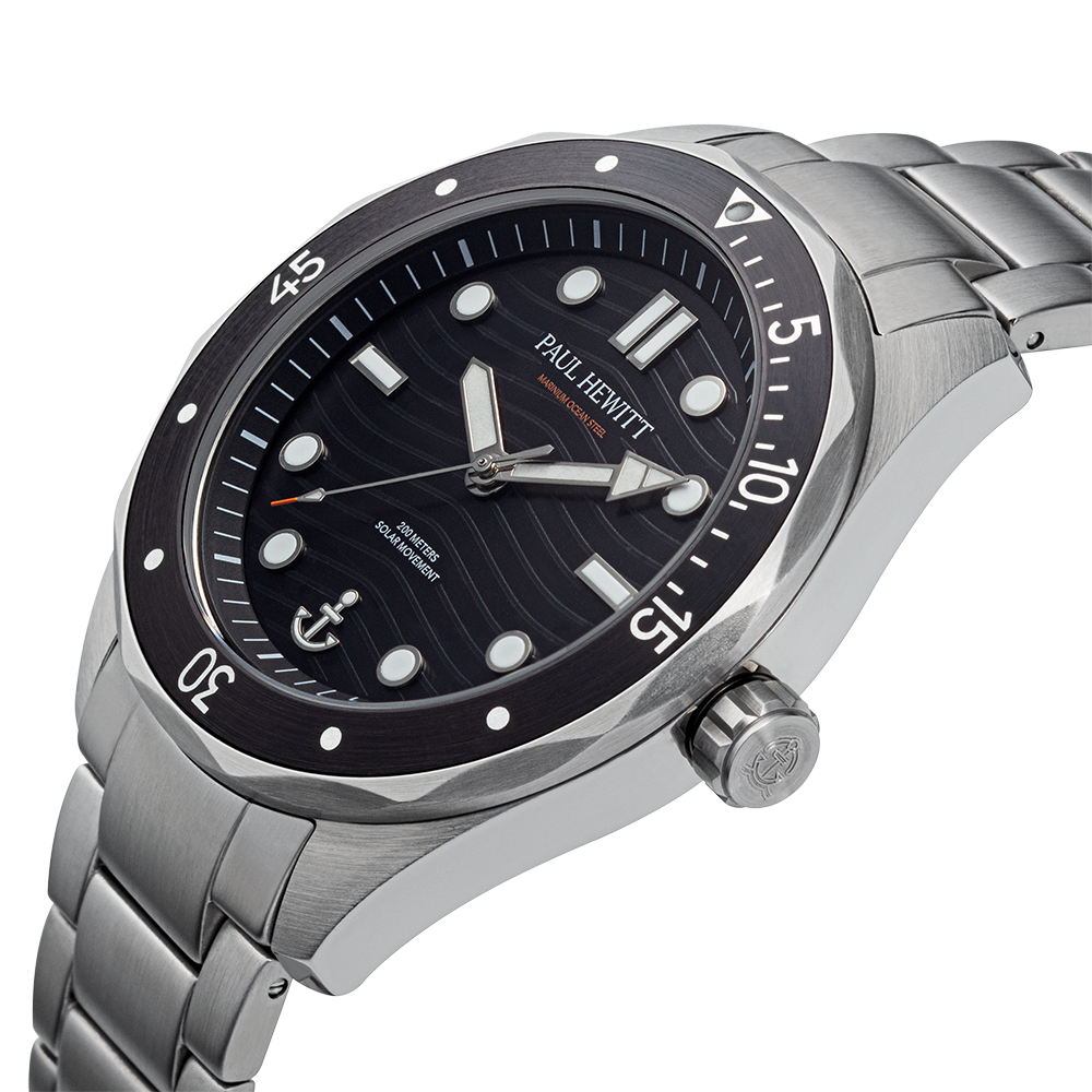 Ocean Diver Uhr Silber Schwarz