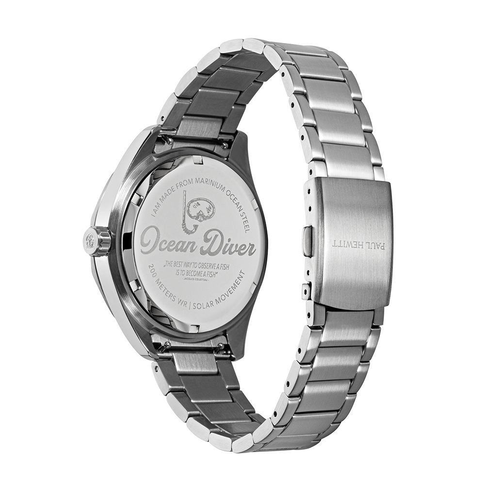 Ocean Diver Uhr Silber Schwarz