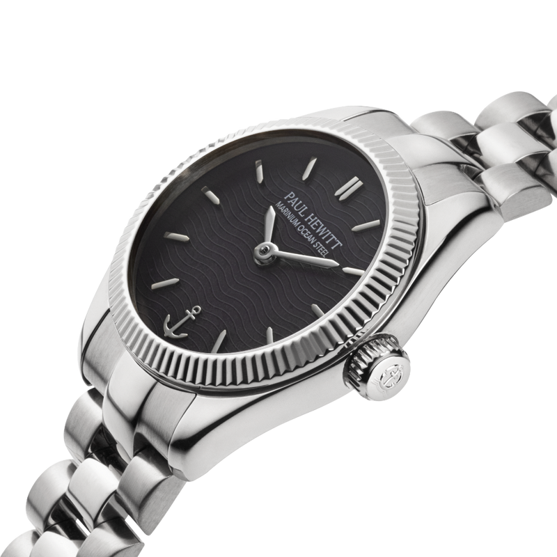 Petit Soleil Round Watch Silver Black – Paul Hewitt