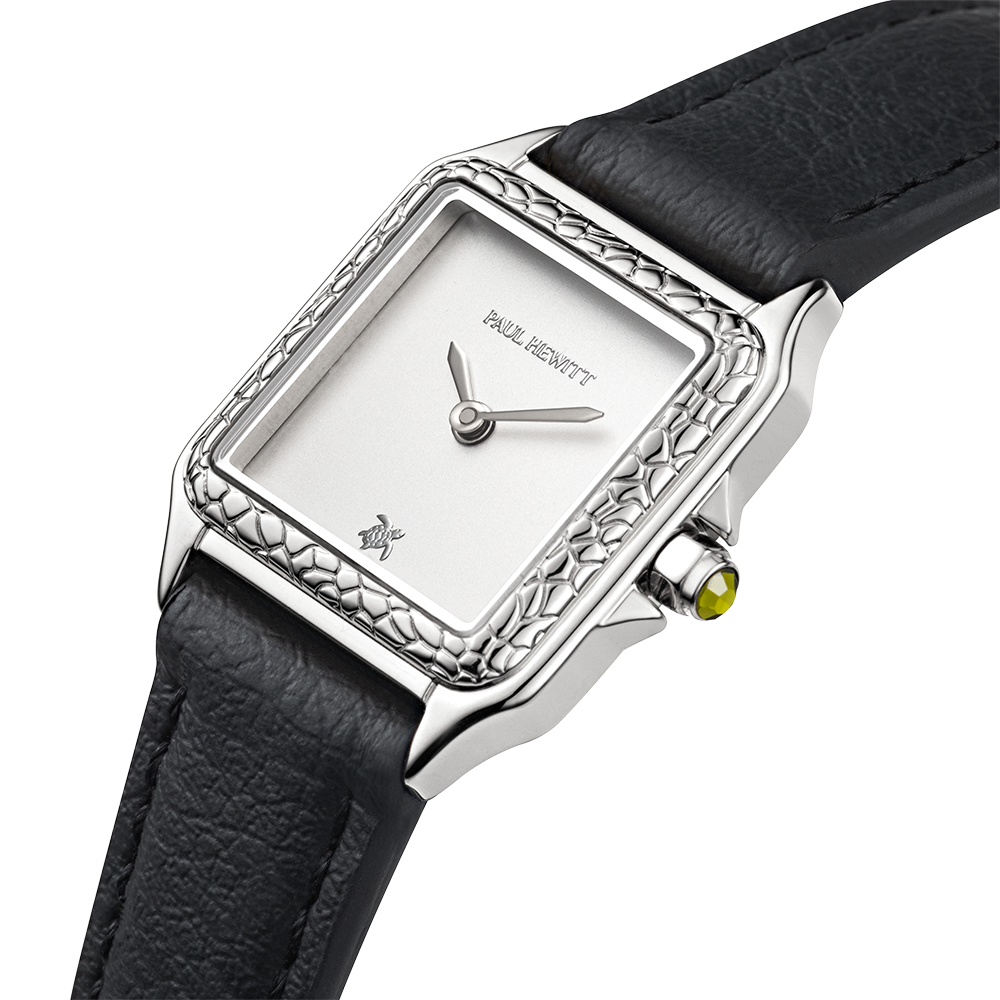 Petite Tortue white & silver