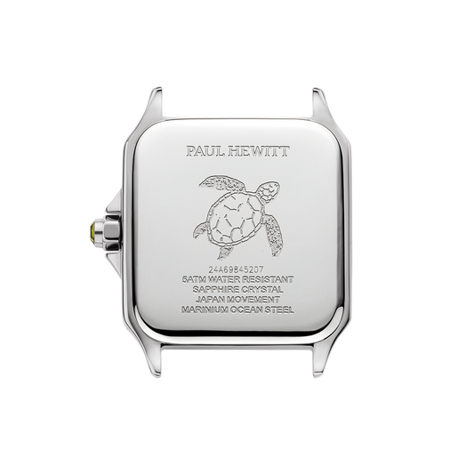 Petite Tortue white & silver