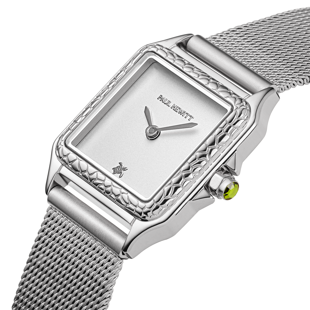 Petite Tortue white & silver