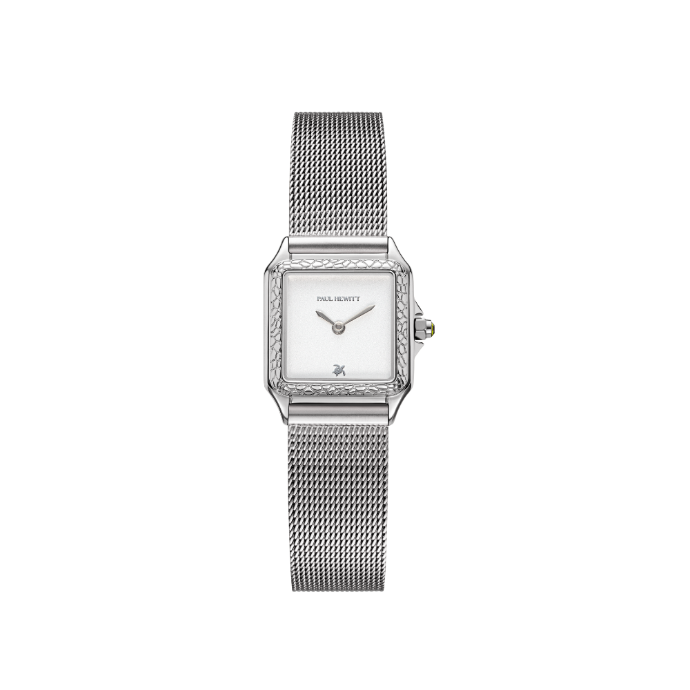 Petite Tortue white & silver