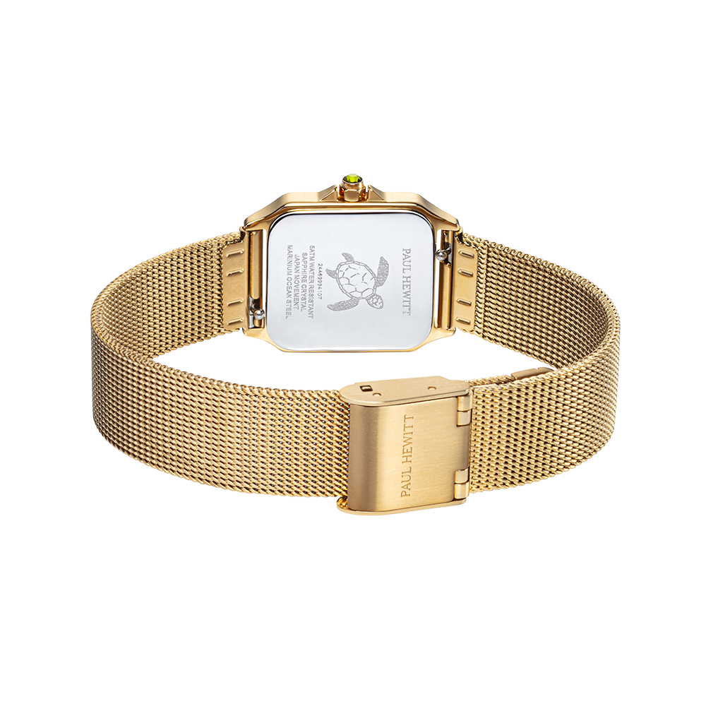 Petite Tortue white & gold