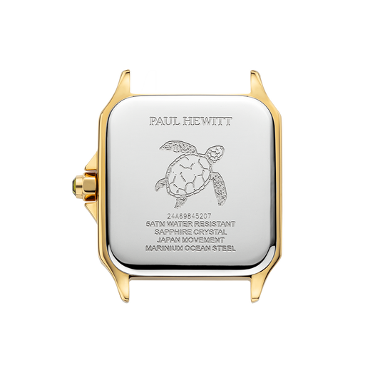 Petite Tortue white & gold