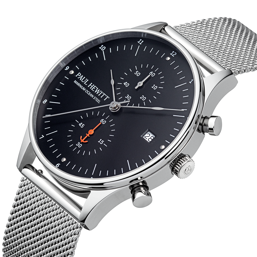 Chrono Quartz Mesh silver