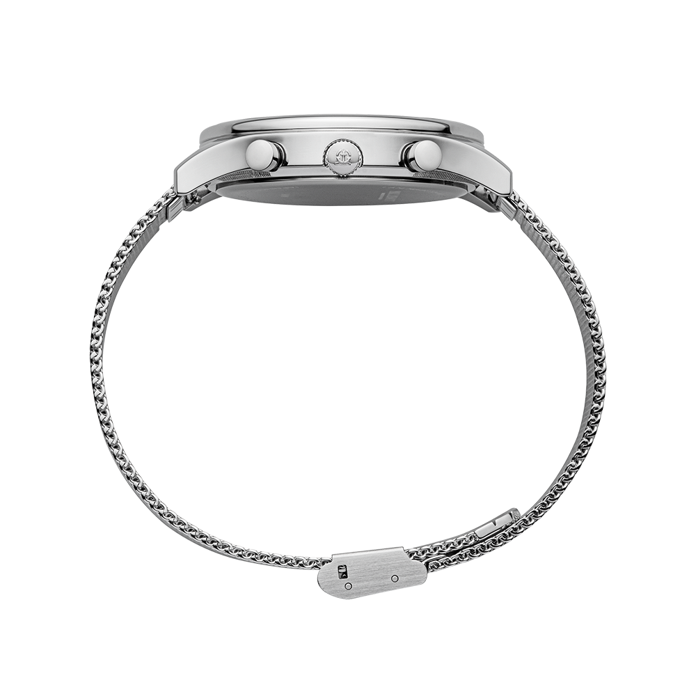 Chrono Quartz Mesh silver