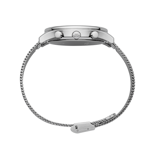 Chrono Quartz Mesh silver