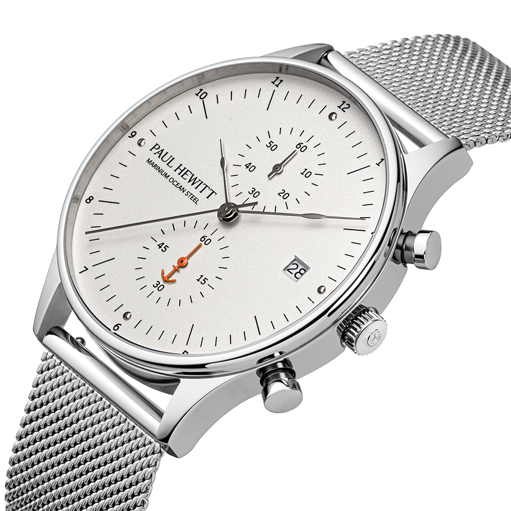 Chrono Quartz Mesh silver