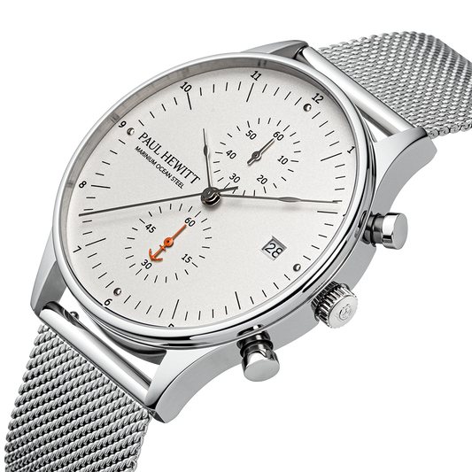 Chrono Quartz Mesh silver