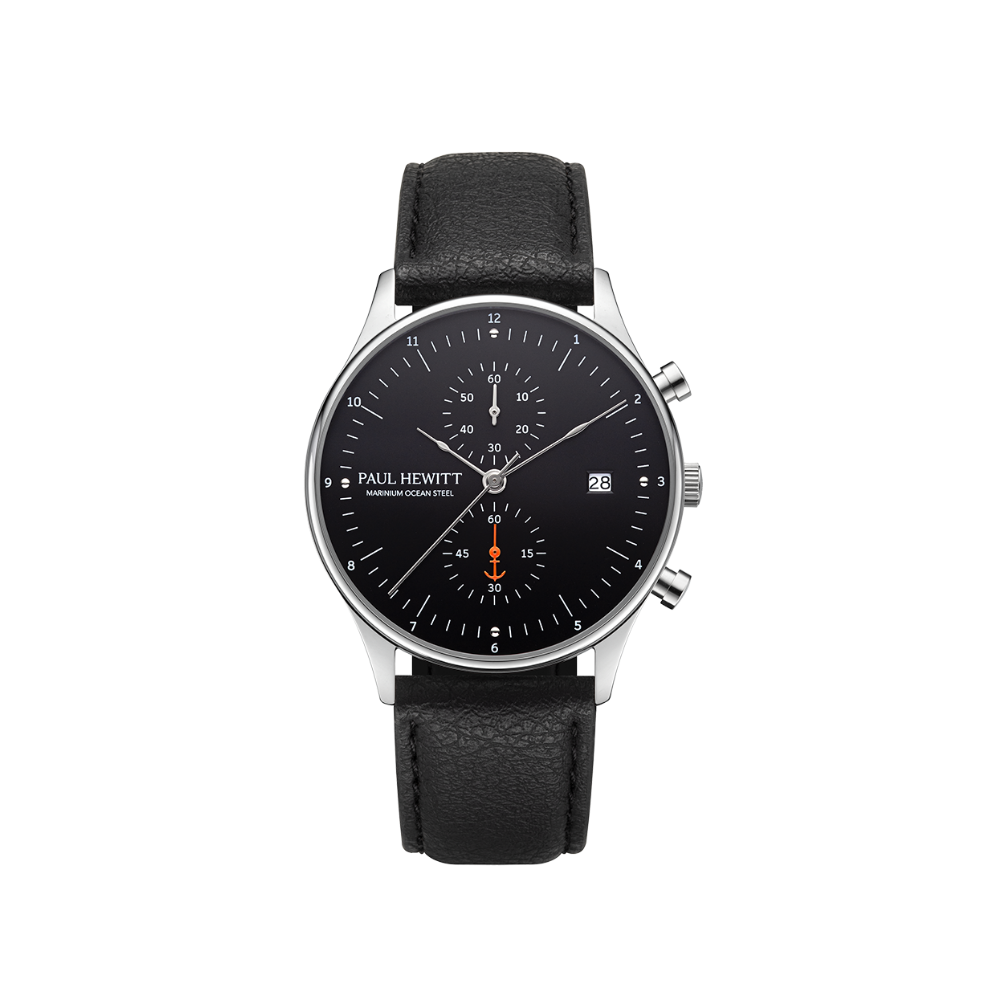 Chrono Quartz Leather black