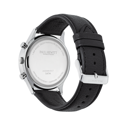 Chrono Quartz Leder black