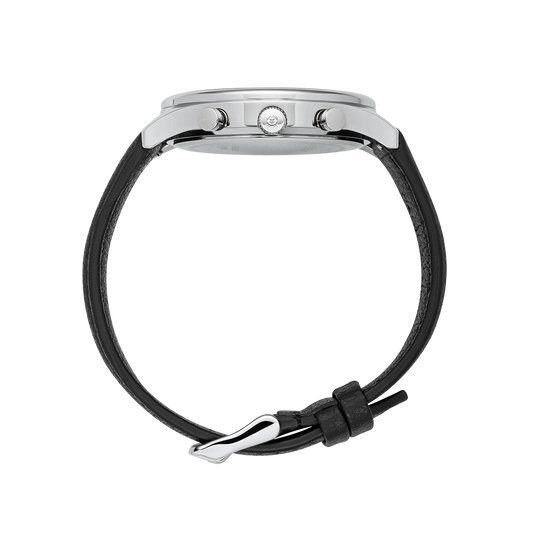 Chrono Quartz Leder black
