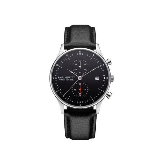 Chrono Quartz Cuir black