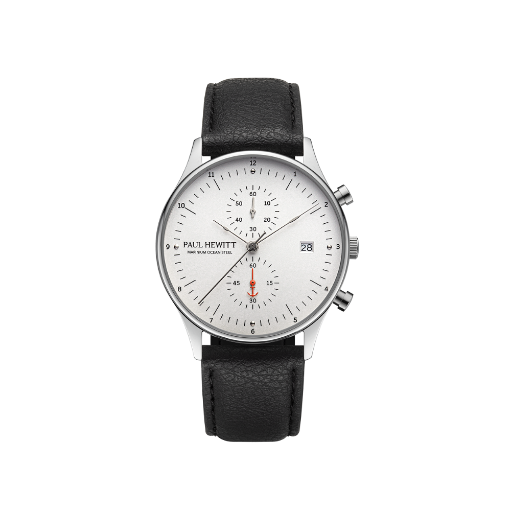 Chrono Quartz Leather black