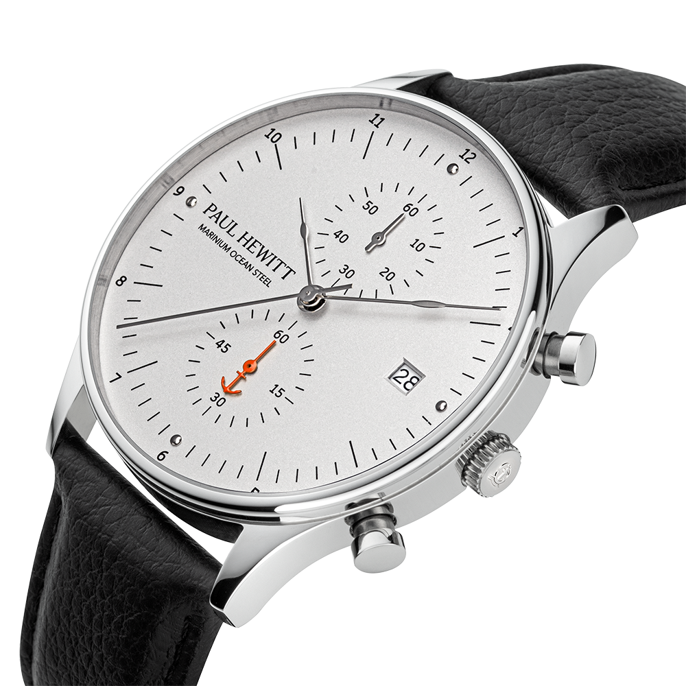 Chrono Quartz Leather black