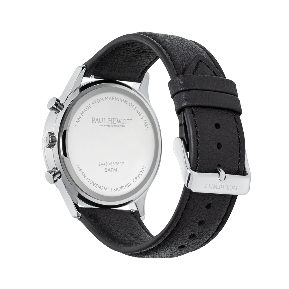 Chrono Quartz Leather black