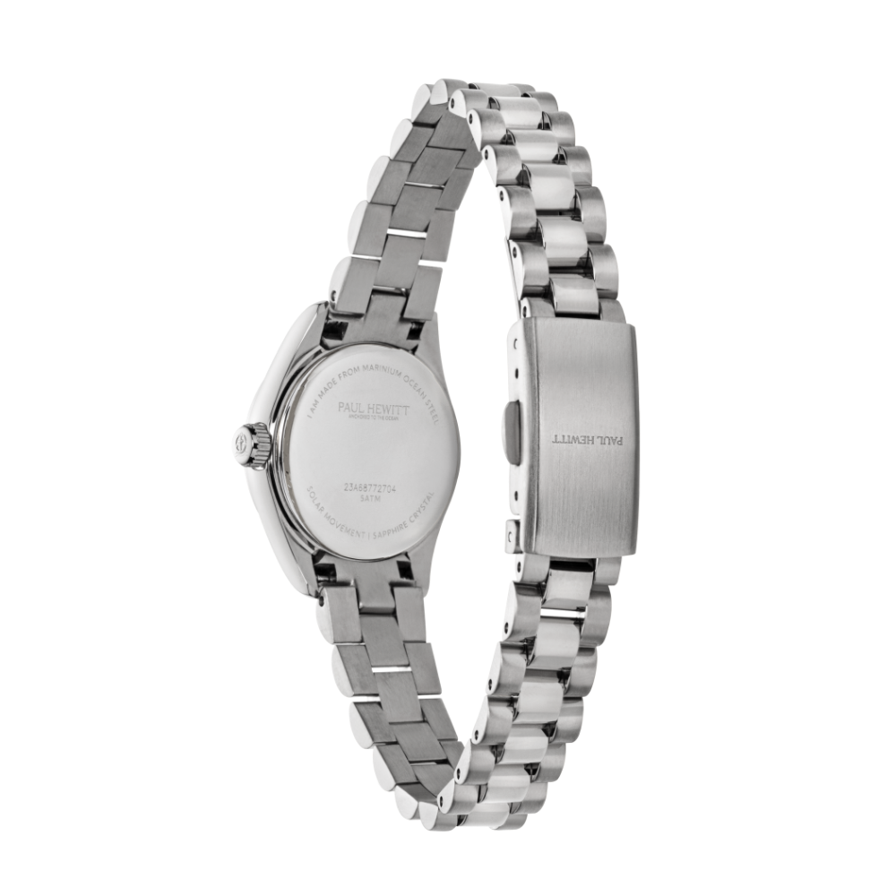 Petit Soleil Round Uhr Silber Pearl