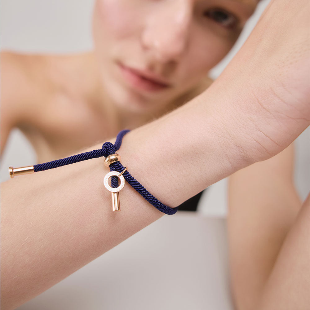 Vitamin Sea bracelet rose gold navy blue