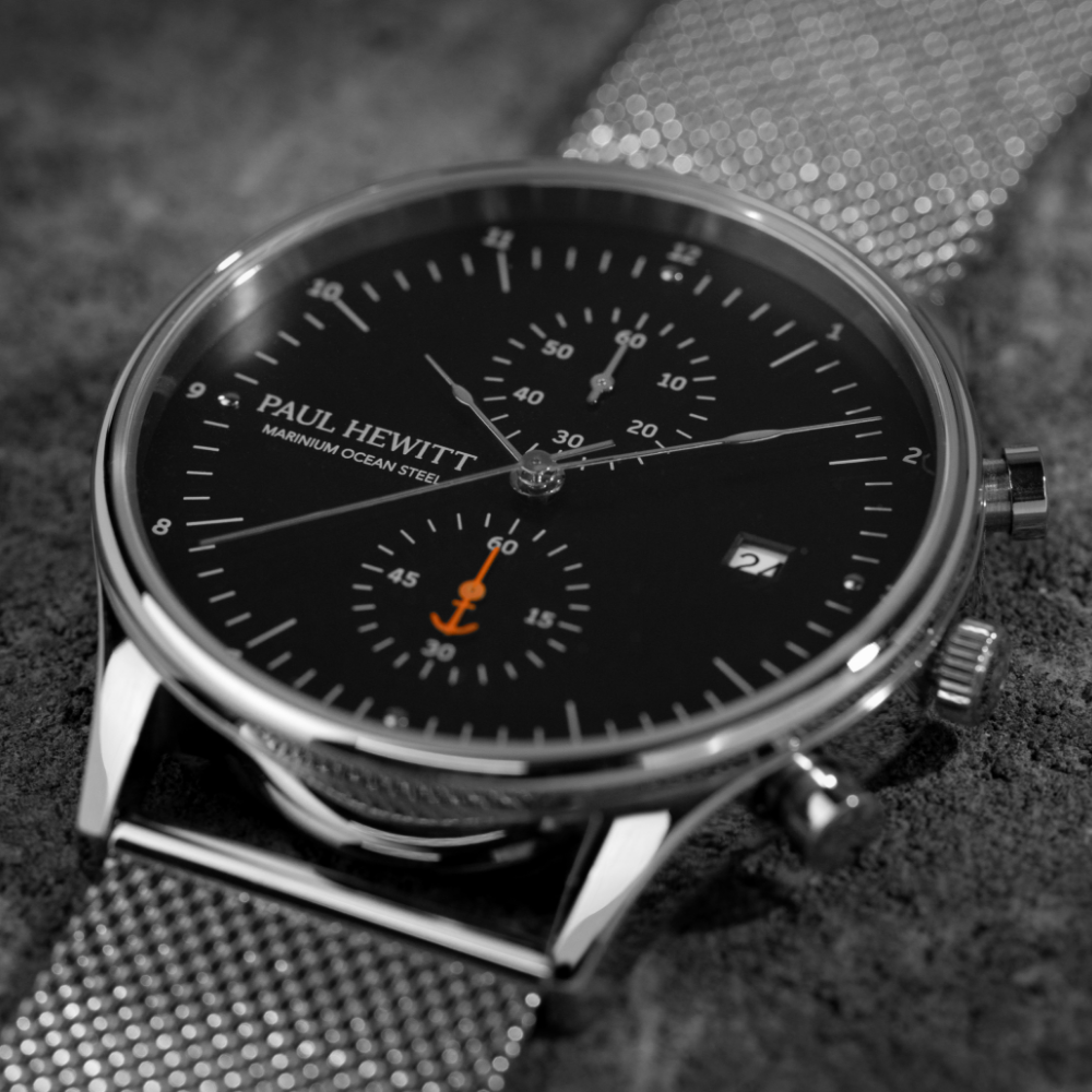 Chrono Quartz Mesh silver