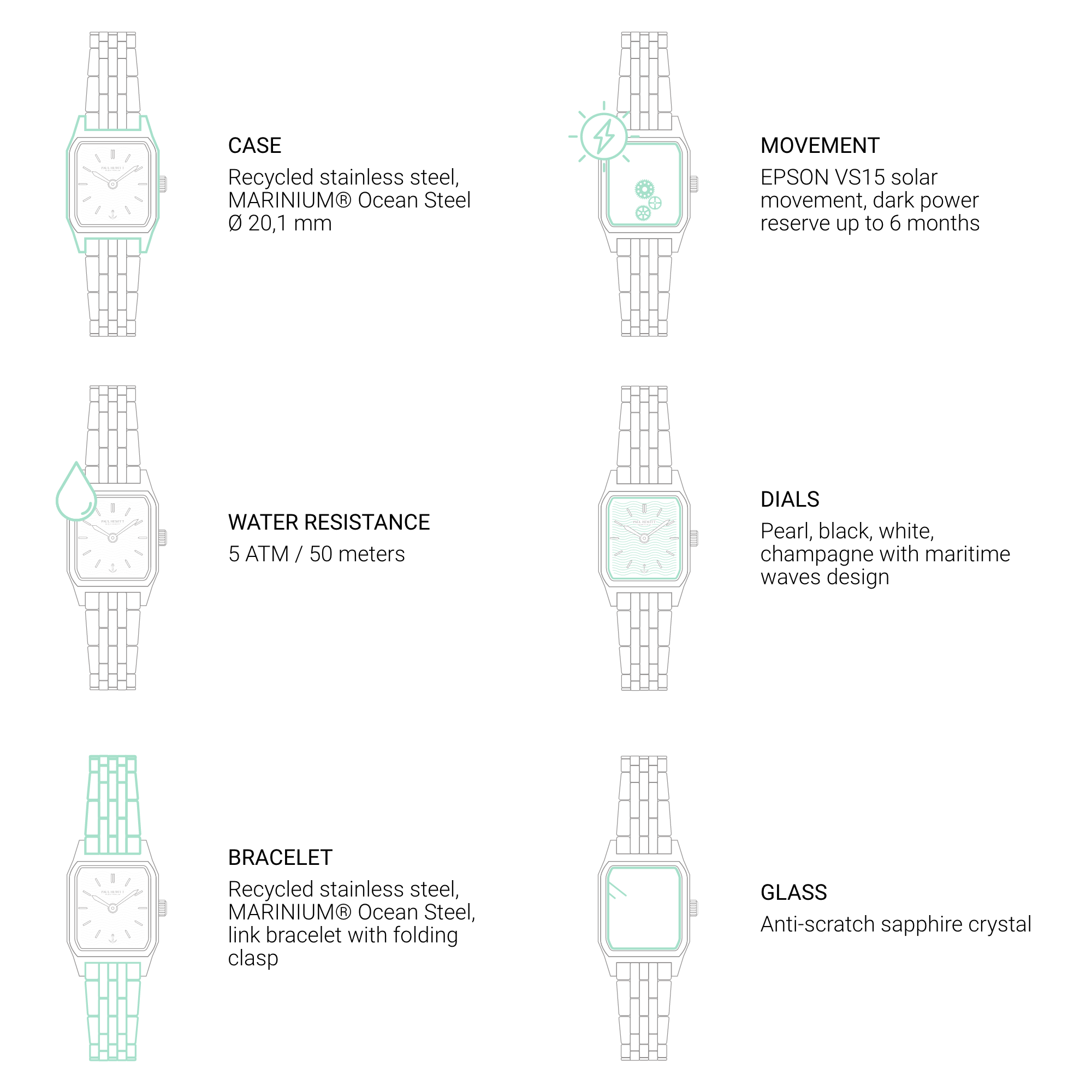 Petit Soleil Uhr Gold Pearl