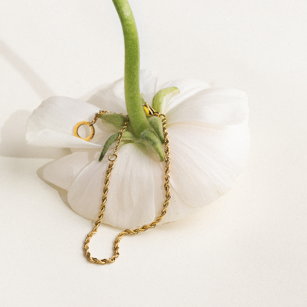 Rope Chain Armkette Gold