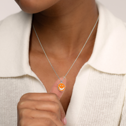 SuMoS Necklace Silver bright orange