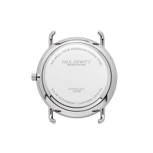 Sailor 39 mm Uhr Silber Weiß
